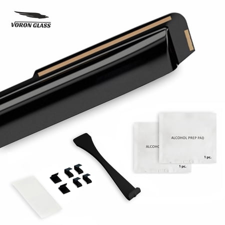 Voron Glass in-Channel Extra Durable Rain Guards for Ford F250 to F550 Super Duty 2017-2022 Crew Cab, Window Deflectors, Vent Window Visors, 4 Pieces - 200289