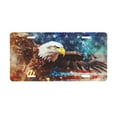 thumbnail image 6 of Uiaoiais Watercolor of American Bald Eagle License Plates Aluminum License Plate Decorative Cover, 6 of 8