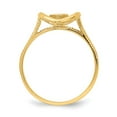 thumbnail image 2 of Solid 14k Yellow Gold Textured Heart Frame Ring Band Size 8, 2 of 6