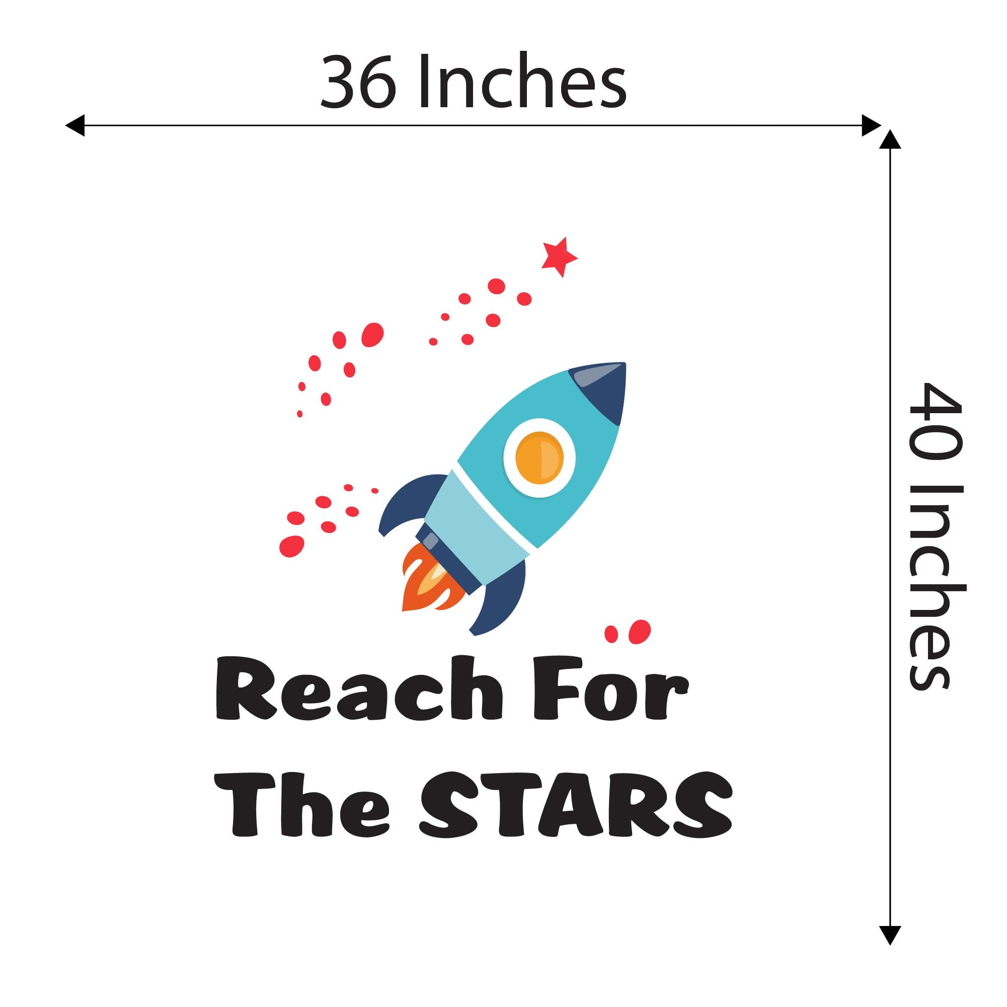 Reach for the Stars Quote Decal Sticker Bedroom Living Room Wall
