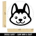 thumbnail image 2 of Chibi Husky Dog Head Self-Inking Rubber Stamp Ink Stamper - Black Ink - Mini 1/2 Inch, 2 of 7