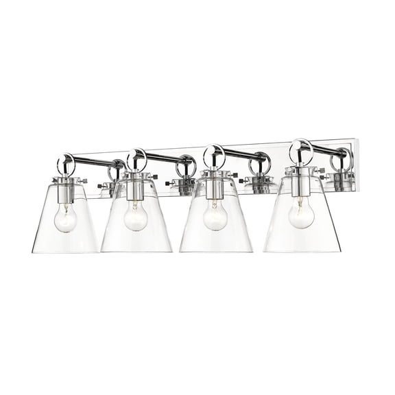 483-4V-CH-Z-Lite-Harper - 4 Light Bath Vanity In Transitional Style-10 Inches Tall and 31.25 Inches Wide-Chrome Finish