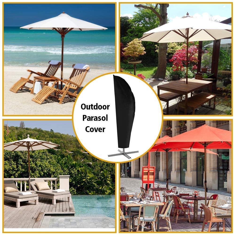 Large Parasol Banana Cantilever Umbrella Cover Patio Garden Outdoor Weatherproof