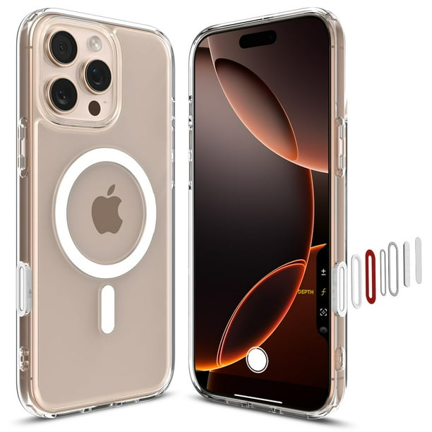 Funda Spigen Ultra Hybrid T MagFit para iPhone 16 Pro Max, color blanco