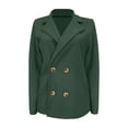 thumbnail image 5 of Yigetop Sweater Blazer, Women's Lapel Knitted Patchwork Sleeve Casual Coat Cropped Double Breasted Suit Sweater for Women Blazer Sweaters for Women Green 5XL, 5 of 7