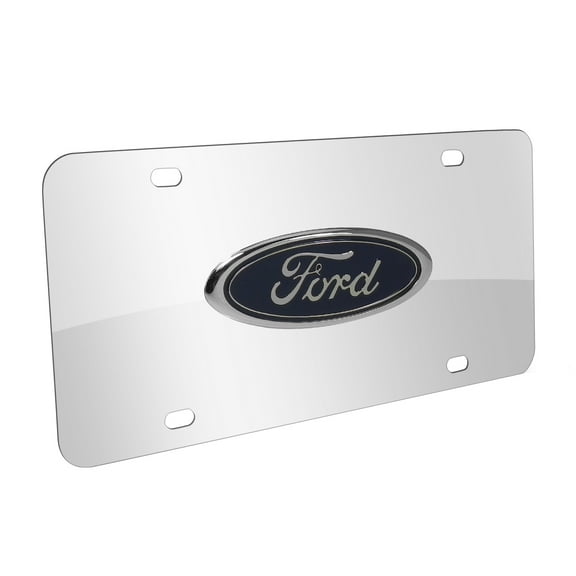 Ford 3D Logo Chrome Stainless Steel License Plate