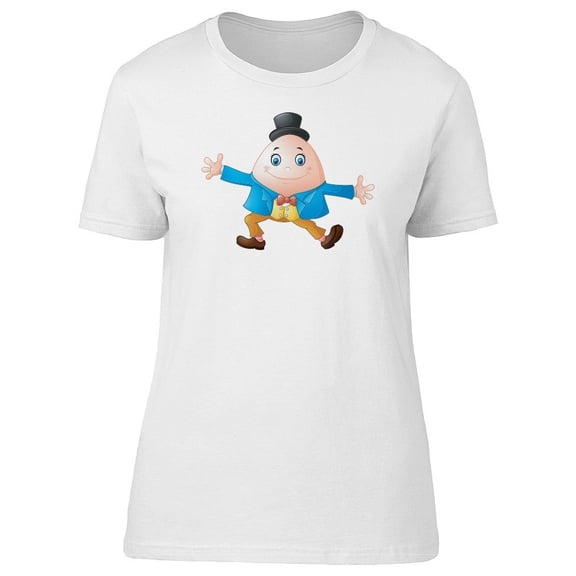 Cute Happy Humpty Dumpty Cartoon T-Shirt Women -Image by Shutterstock, Female x-Large