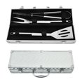 thumbnail image 1 of Juego de utensilios para barbacoa, juego de utensilios para barbacoa para asar a la parrilla - Material: Aleación de aluminio - Material de la caja: Aleación de aluminio - Caja de aluminio, 3 utensil, 1 of 5