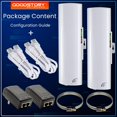 thumbnail image 5 of Wireless Bridge Point to Point Outdoor WiFi, Wireless Network Expansion Kit, Long Range High Speed 5G | 2 Units Bridge Kit Complete Pre-Configured - P2P 1000Mbps 5Km (2Pack), 5 of 15