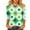 #057-Green, variant on Craaazy Women's St Patricks Day Clothes with Irish Clover Prints Crew Neck 3/4 Sleeve Shirts