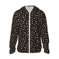 thumbnail image 2 of Uemuo Flower Pattern On Black Pattern Women's Full Zip UPF 50+ Sun Protection Hoodie Jacket Long Sleeve Sun Shirt Hiking Outdoor Performance with Pockets-XX-Large, 2 of 9