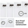 thumbnail image 2 of Easy-Going Outdoor Curtains for Patio Waterproof Cabana Grommet Curtain Panels, White, 52 x 95 inch, Set of 2, 2 of 7