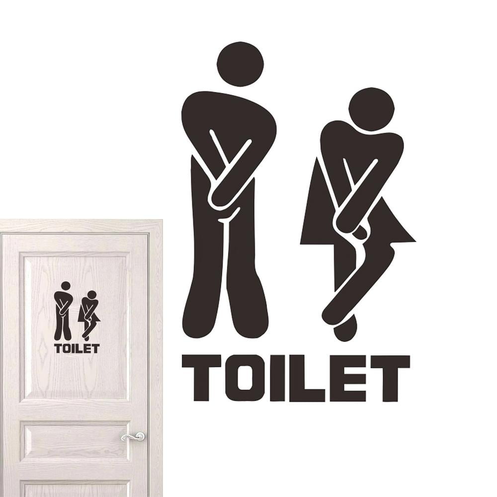 Fovolat Toilet Sign Unique Funny Toilet Decal Bathroom Door Stickers with  Textures and Patterns Adhesive Restroom Door Stickers for Home Office  Washroom graceful 