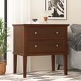 thumbnail image 2 of Gacfiew Solid Wood Nightstand with 2 Drawers, Wooden Bed Side Table, Tall Wooden Night Stand, End Table with 2 Drawers for Bedroom or Living Room, Walut, 2 of 11