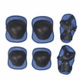 thumbnail image 4 of Equipo de protección para niños Perfecl 7 piezas rodilleras coderas y muñequeras Azul, 4 of 8