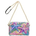 thumbnail image 2 of FORMRS Women Crossbody Purse with Chain Strap Vegan Leather Shoulder Handbag, Gradient Starfish Pattern, 2 of 7