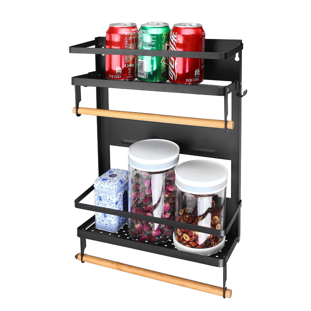 Blue jhtceu Fridge Magnet Shelf Adsorbing Holder Storage Rack Kitchen Gadget Organizer