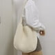 thumbnail image 5 of Bolso Mano Retro Punto para Mujer Bolso para Hombro Bolso Compras (beige), 5 of 9