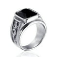 thumbnail image 5 of 7-color Stones Engagement 17mm Rings 316L Stainless Steel Men's Silver Size 7-13, 5 of 8