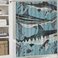 thumbnail image 6 of Orinice Sharks Bathroom Decor Set Colorful Luxurious Graphic Print Polyester Fabric Shower Curtain Set with Hooks 69x72, 6 of 7