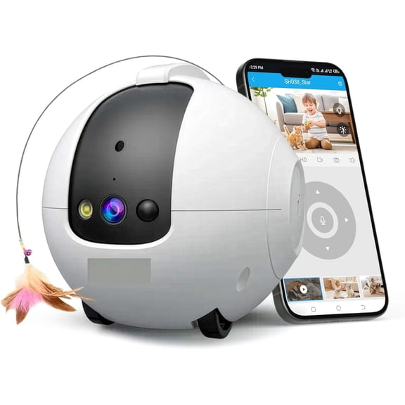 1440P Robot Dog Camera for Pets – Smart Rolling Pet Camera with 10,000mAh Battery, 6 AI Modes, Two-Way Talk, 360° Patrol, Full-Color Night Vision, 256GB Support