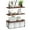 Brown, variant on Floating Shelves, 3 Set Wall Mounted Wood Bathroom Shelves with Wire Storage Basket & Hooks, Farmhouse Floating Shelf Bathroom Accessories for Bedroom, Living Room, Kitchen, Bathroom Decor – Brown