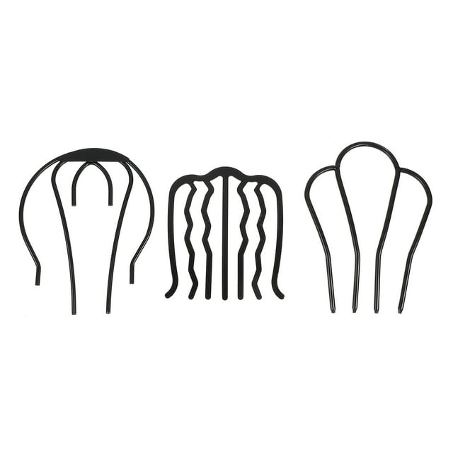 3 peinetas laterales en forma de U para el cabello, horquillas de hierro para mujer, accesorios para el cabello para mujer