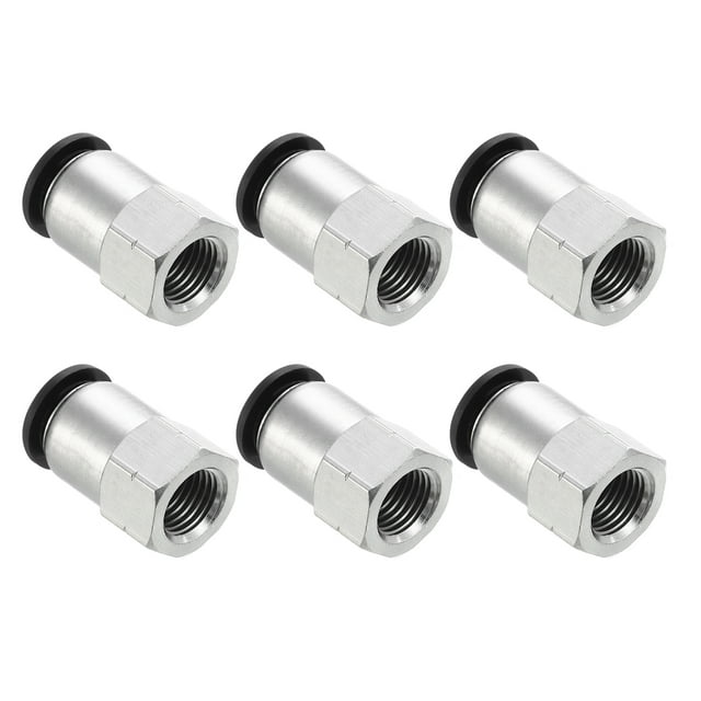 Unique Bargains 6 Pcs Tube OD 1/2 Pouce à Filetage Femelle NPT 1/4 Pouce pour Connecter les Raccords