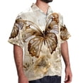 thumbnail image 2 of Butterfly Fission Diagram Men's Short Sleeve Beach Shirts, Casual Poplin Button Down Shirt, Summer Casual Printed Unisex Shirts, 2 of 6