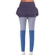 thumbnail image 1 of Puntoco Pantalones De Cintura Elástica Cómodos Y Modernos A Juego De Colores Para Mujer, Pantalones De Doble Capa Con Bolsillo Para Yoga, Azul Cielo Xxl, 1 of 5