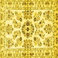 thumbnail image 1 of Ahgly Company Machine Washable Indoor Square Persian Yellow Traditional Area Rugs, 5' Square, 1 of 4