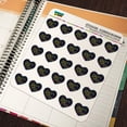 thumbnail image 5 of Happy New Year 1" Heart Shaped Planner Calendar Scrapbook Craft Clear Stickers, 5 of 7