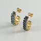 thumbnail image 1 of Nvzi Conjunto versátil en forma de U con pendientes llenos de diamantes y circonitas, pendientes y pendientes con diseño de nicho de acero de titanio (azul), 1 of 4