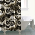 thumbnail image 4 of Black White Gold Marble Pattern Shower Curtain 84"x72" ,Bathroom Decorative Shower Curtains Set with 12 Hooks,Modern Waterproof Washable Shower Curtain, 4 of 6