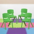 thumbnail image 2 of Bowery Hill 12" Plastic Stackable Preschool Chair in Green (Set of 4), 2 of 10