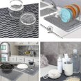 thumbnail image 1 of Kitchen Drying Mat, Dish Drainer Mat, Eco Friendly Silicone Drying Mat, Heat Resistant, Non-slip And Dishwasher Safe 40x30cm, 1 of 1