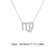 thumbnail image 4 of Guardurnaity Ins Twelve Zodiac Sign Amistad Collar Ins Jewelry Chain Charm Chic Cómodo Personalidad Colgante Accesorio de moda Ropa, zapatos y accesorios Miscelánea Virgo Plata, 4 of 6