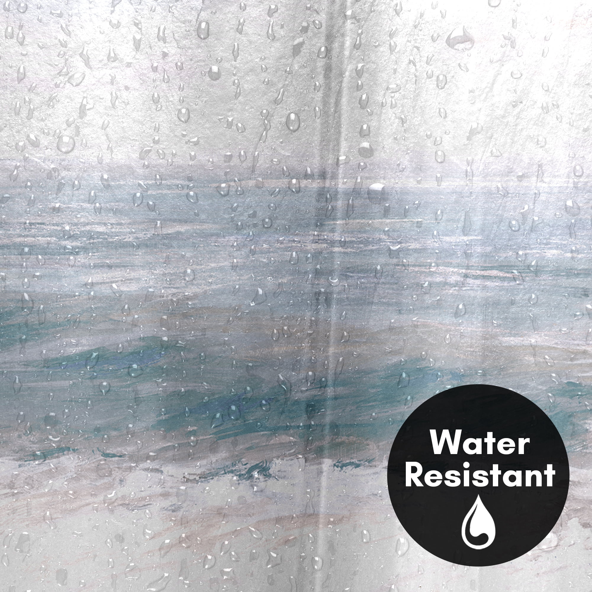 Americanflat 71" x 74" Shower Curtain, Warm Waves by PI Creative Art