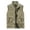 Khaki, variant on Fashion Vest Men'S Work Clothes Jacket Solid Color Stand Collar Multiple Pockets Outdoor Sports Photography Leisure Coat Olive Green
