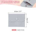thumbnail image 2 of Uxcell Jewelry Pouch, Soft Velvet Pouches with Snap Button Portable Storage for Rings Necklace Bracelet Earring Light Blue 4x3 Inch, 2 of 7