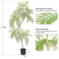 thumbnail image 3 of 2 Pack Artificial Jacaranda Tree, Lifelike Fake Potted Tree Realistic Leaves And Adjustable , For Home Office Housewarming Decor, 3 of 8