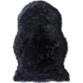 thumbnail image 1 of Faux Lambskin Sheepskin Rug Faux Fur Decorative Fur Lambskin Imitation Rug（black）, 1 of 5