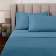 thumbnail image 2 of Superior Egyptian Cotton Deep Pocket 1000 TC Sheet Set, Olympic Queen, Medium Blue, 2 of 14