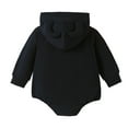 thumbnail image 2 of HWJAD Cotton Pumpkin Hoodie for Baby Girl Boy Halloween Sweatshirt Newborn Bubble Romper Fall Clothes, 2 of 9
