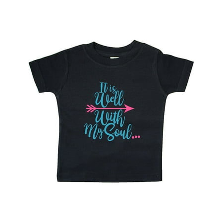 

Inktastic It Is Well with my Soul Pink Arrow Gift Baby Boy or Baby Girl T-Shirt