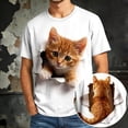 thumbnail image 3 of Cute 3d Kitten Graphic Tees for Men Women 2026 Summer Casual Short Sleeve Crewneck Cat Lovers T Shirts, 3 of 6