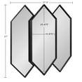 thumbnail image 5 of Kate and Laurel Diaz Stacked Wall Mirror, 28 x 27, Black, Decorative Dimensional Midcentury Modern Wall Decor With Geometric Shape and Symmetrical Design, 5 of 8