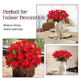 thumbnail image 3 of Scidweet Artificial Fake Flowers Outdoor, 6 Bundles Faux Plants Silk Impatiens Flowers Spring for Indoor Outside Home Porch Patio Garden Decor, Red, 3 of 7
