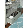 thumbnail image 5 of Linon Yates 2-Tier Mobile Serving Cart with Stainless Steel Top, 34" Length, Gray, 5 of 20