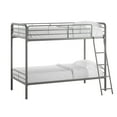 thumbnail image 3 of Chelsea Lane Elise Twin over Twin Modern Metal Bunk Bed with Ladder, Frost Grey, 3 of 7